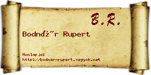 Bodnár Rupert névjegykártya