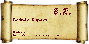 Bodnár Rupert névjegykártya