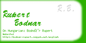 rupert bodnar business card